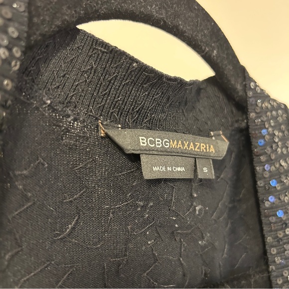 BCBG MaxAzria black sparkly sequins shrug - Picture 6 of 6